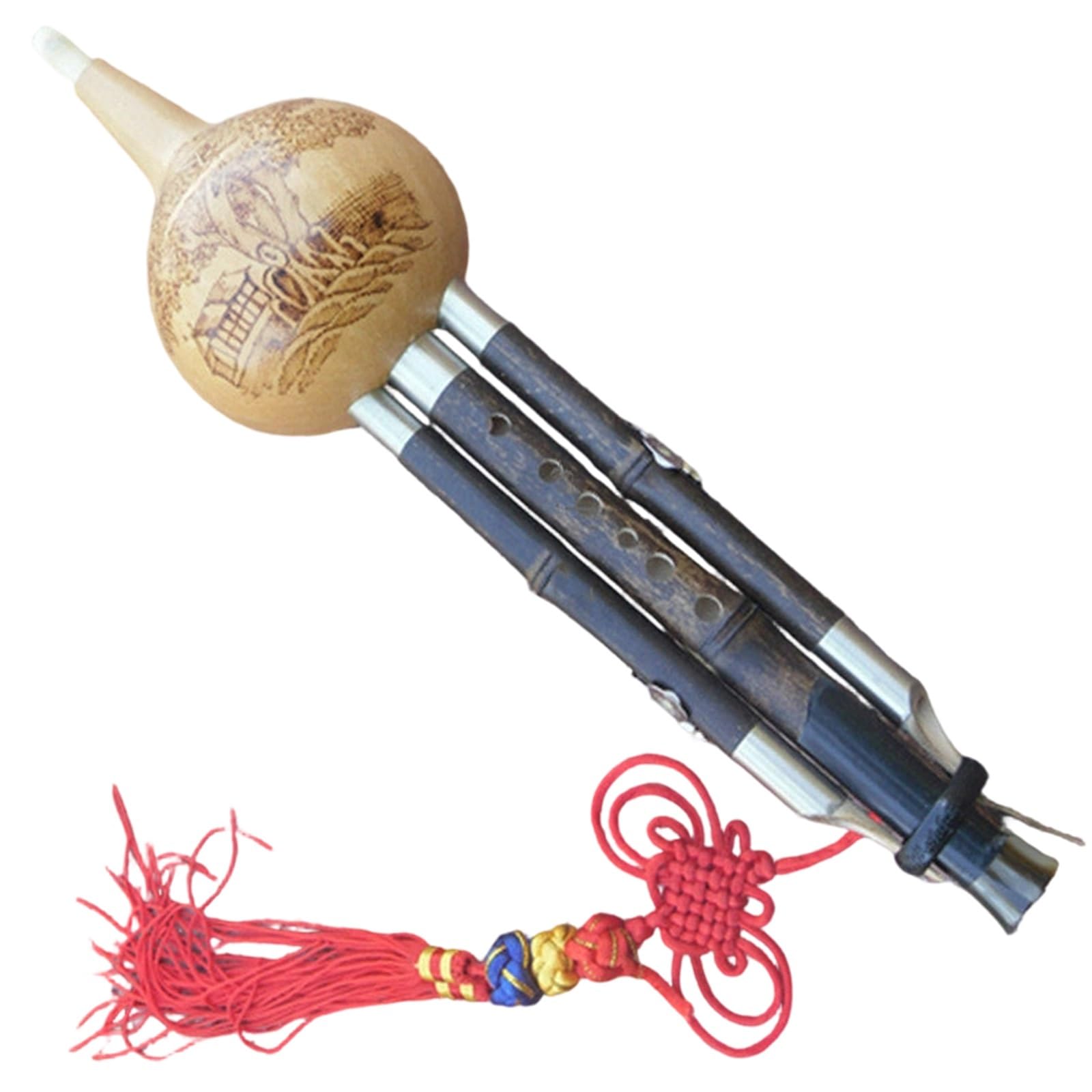 Hulusi Flute Single Belly C Major Bb GF Hulusi Flet Kolekcjonerski Profesjonalny Instrument Klasy Performance(F minor)
