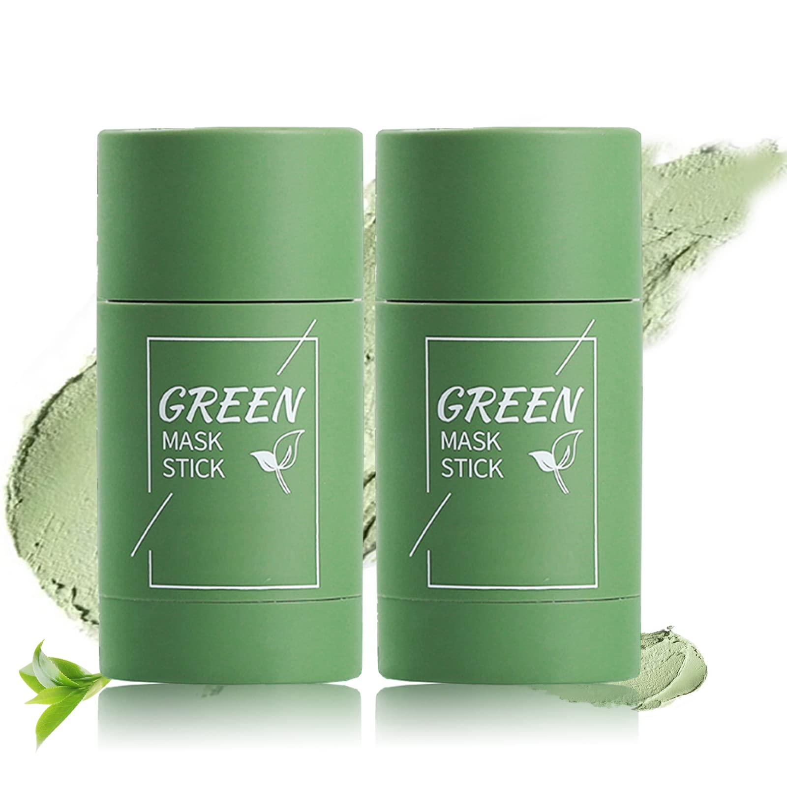 Green Tea Cleansing Mask Stick, Blackhead Remover Green face Masks skincare Poreless Deep Cleanse Purifying Clay Mask Skin Care,Anti-Acne Facial Pore Cleanser Control For All Skin Types (2Pack)