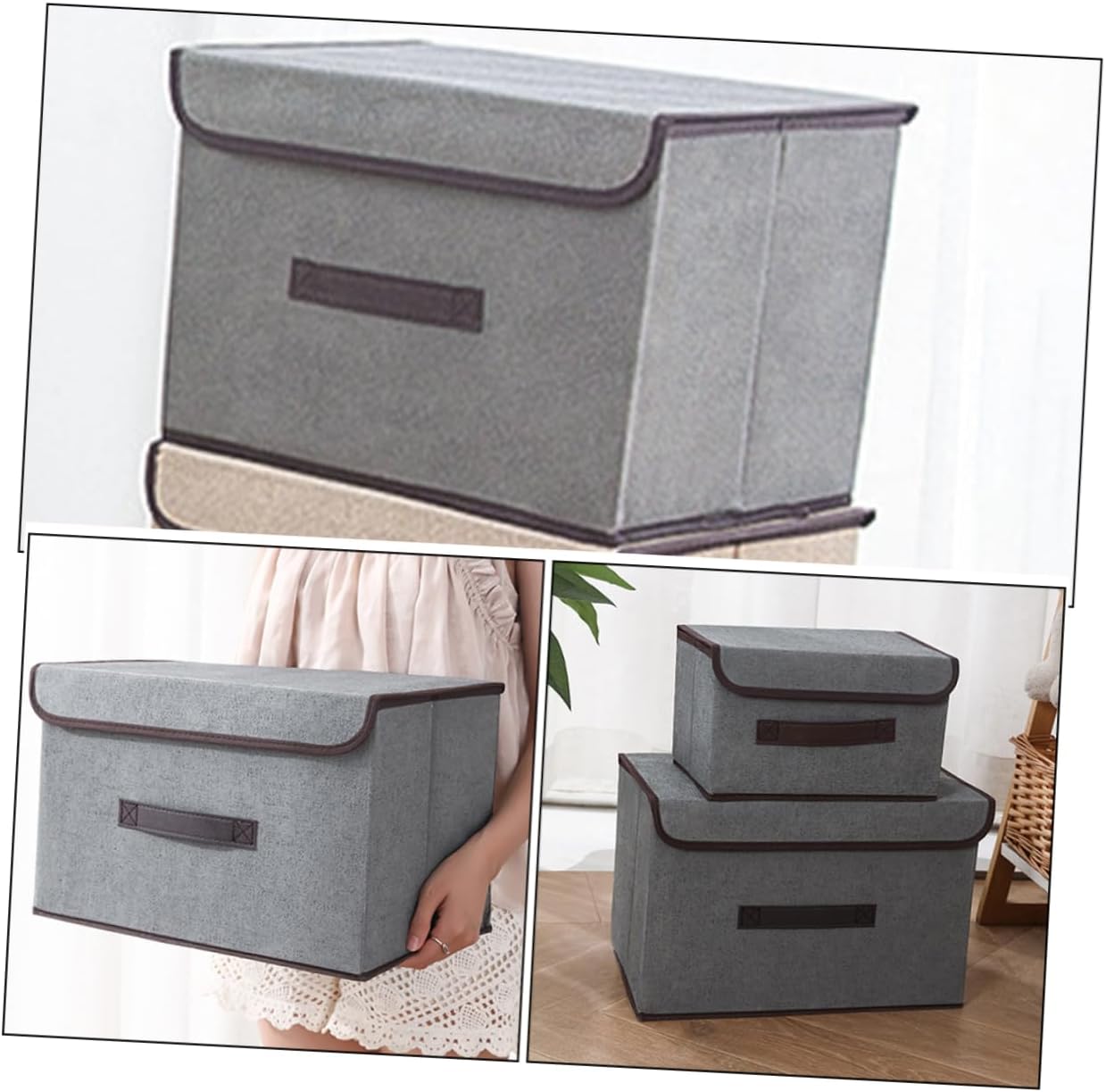 Storage Containers for Organizing Collapsible Storage Bin 3 Sets Wardrobe Clothes Organizer Clothes Organizer