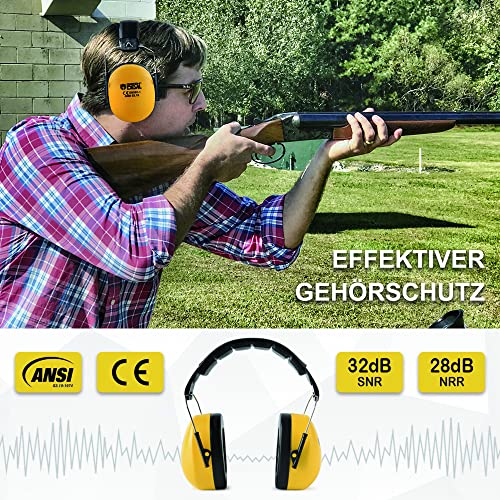 Image of GREEN DEVIL Hearing Protection Noise Cancelling Ear Muffs NRR 28dB Ear Protection For Shooting Gun Range Construction Adult
