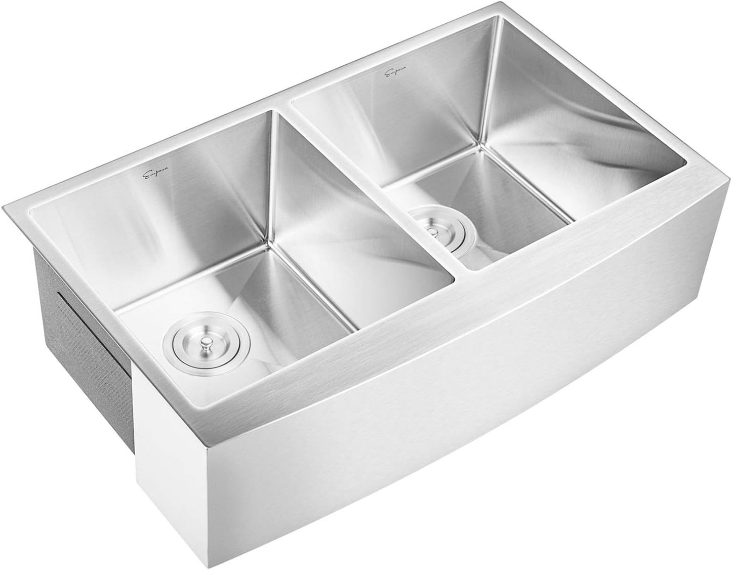 Wееklу Tор Sаlе Empava Stainless Steel 33 in. W x 20 in. L Farmhouse Apron Front Double Bowl Undermount Kitchen Sink