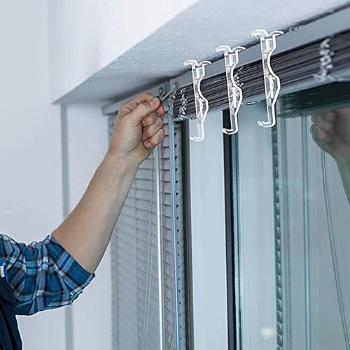 Miniatura 5 de ZZLZX - 10 clips de plástico transparente de 2.5 pulgadas, clip de soporte oculto para cenefa de ventana, clip para persianas de ventana