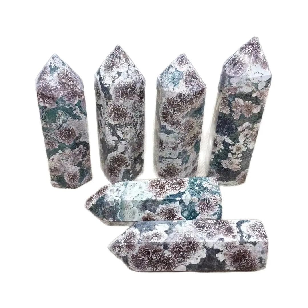 YLQUXEUV 1pcs 9cm Stone Tower Wand Point Stone Crystals Decor