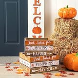 Glitzhome Fall Harvest Wood Crate, Rustic Nesting...