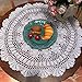 Damanni White Cotton Handmade Crochet Lace Tablecloth Doilies Table Overlay,Round,23 Inch,2PCS
