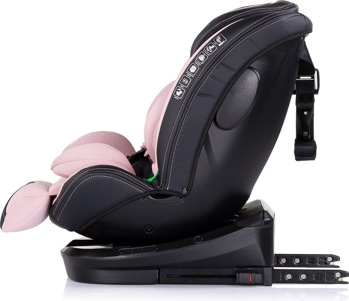 Chipolino Fotelik dziecięcy Hypnotic i-Size (40-150 cm) Isofix, Top Tether, zagłówek, kolor: różowy