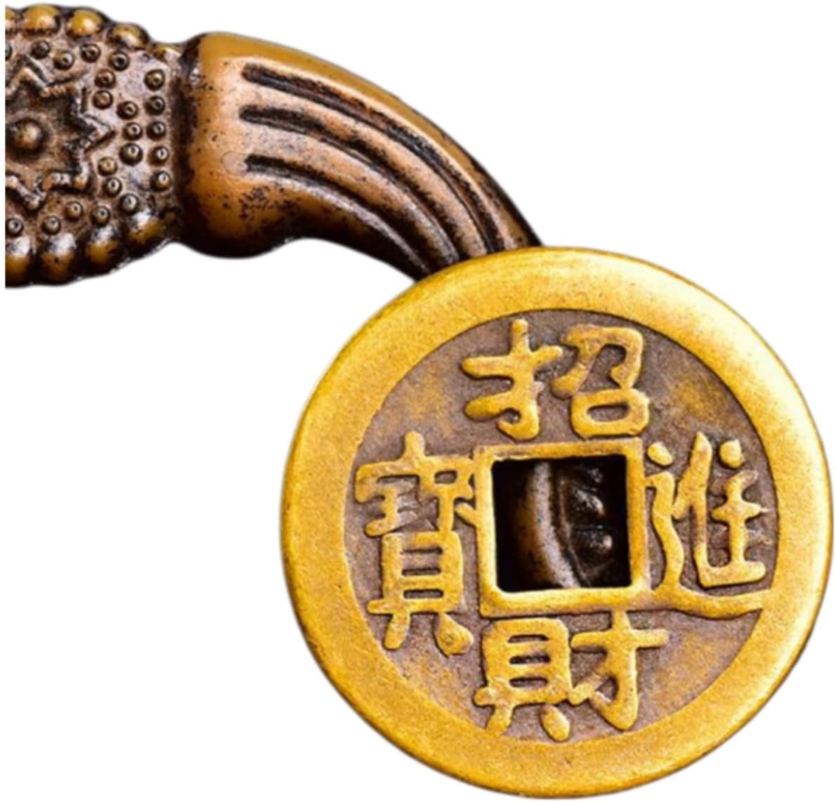 Feng Shui Good Luck Charms Furniture,Bag,Home,Office Other Scenes 招财进宝铜钱大小号家用金蟾嘴里叼的口钱门槛散装钱 fengshui Chinese Tassel Ornaments-3