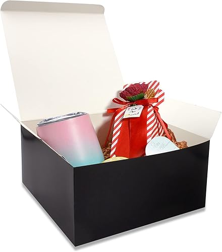 Paquete de 50 cajas de regalo pequeñas de 4 x 4 x 4 pulgadas con tapa, caja de regalo fácil de montar para bodas, fiestas de cumpleaños,