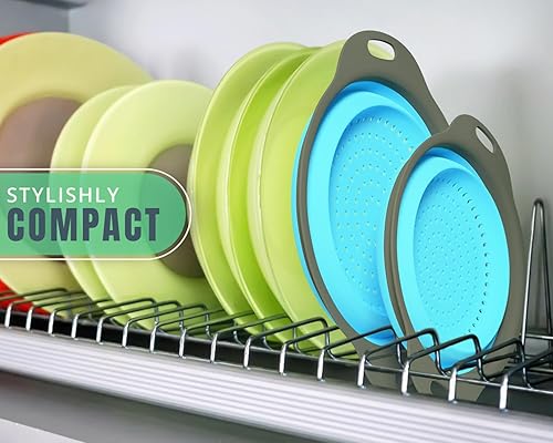 Miniatura 4 de Juego de Colador, juego de 2 coladores plegables (filtros) de Comfify. Incluye 2 filtros de silicona plegables de 8 pulgadas y 2 cuartos de galón,