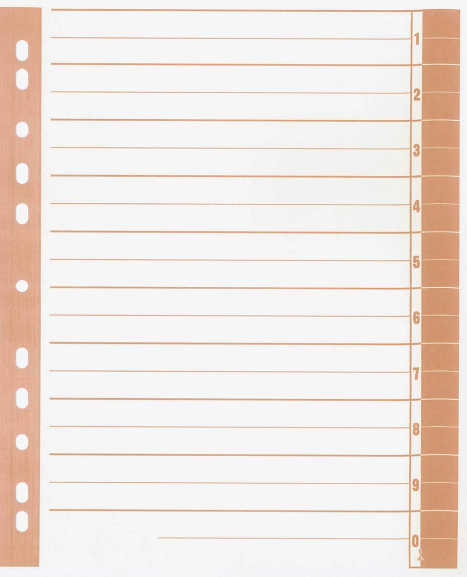 Intercalaires orange pour classeur format A4 avec onglets imprimés - 2