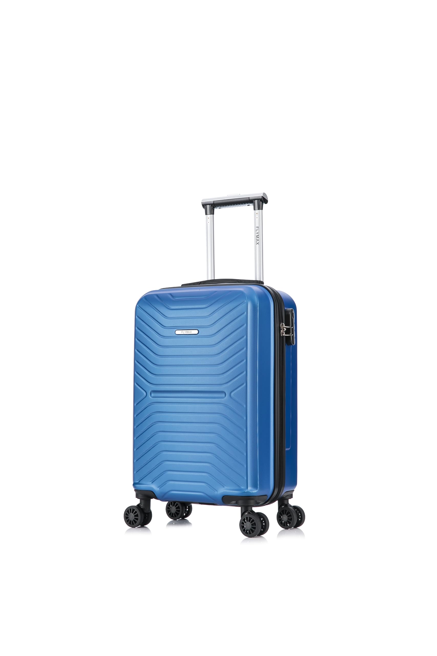 FLYMAX 4-Rad Koffer Groß, Mittel & Kabine Super leichte Hartschale Gepäck Spinner ABS Reisekoffer, weinrot, 45x36x20 Carry on, Koffer