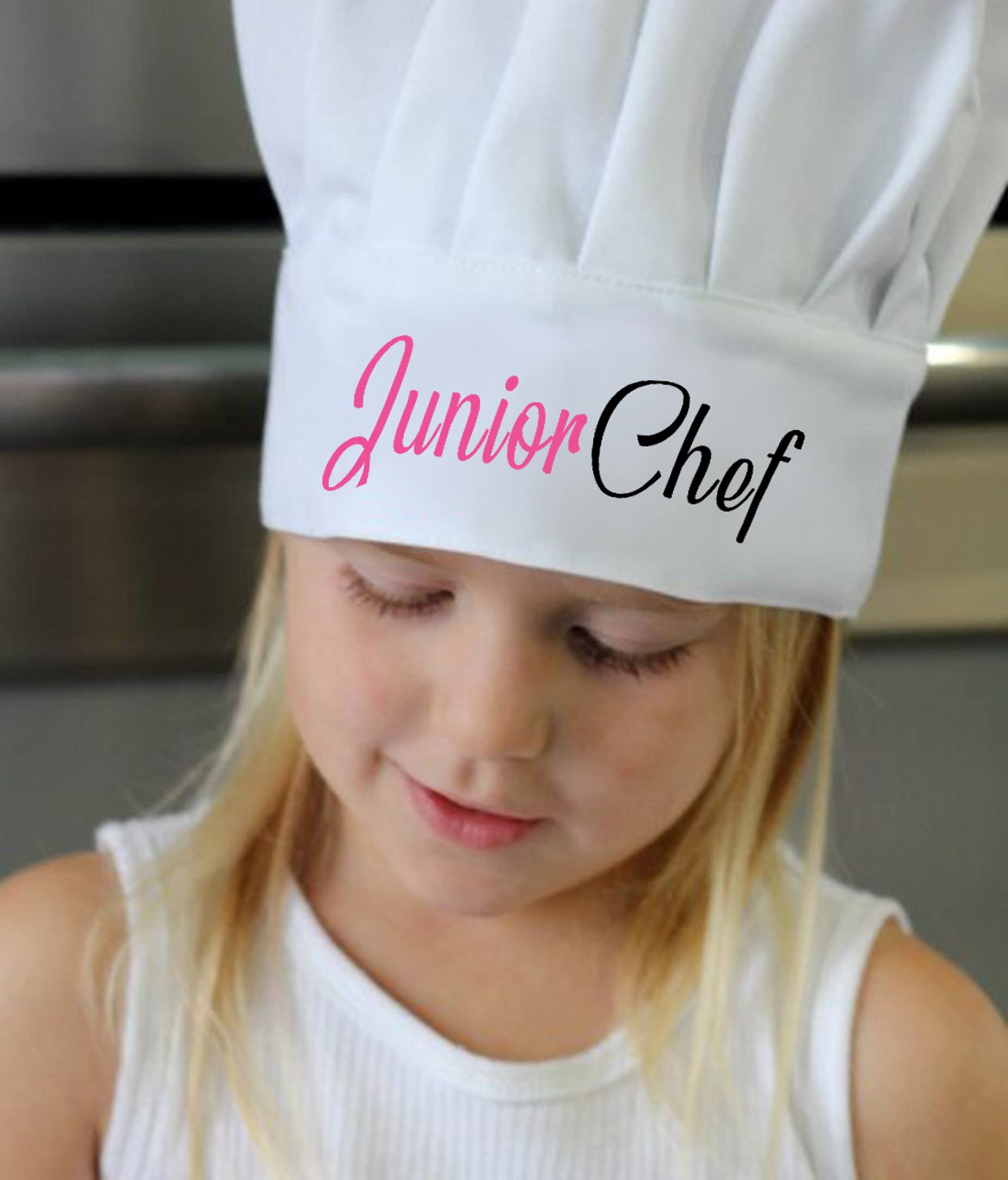 Style Secrets Baby Girls White Polycotton Chef Apron with Cap Costume for Photoshoot, Fun, Activity, etc. (4-7 Years) 4