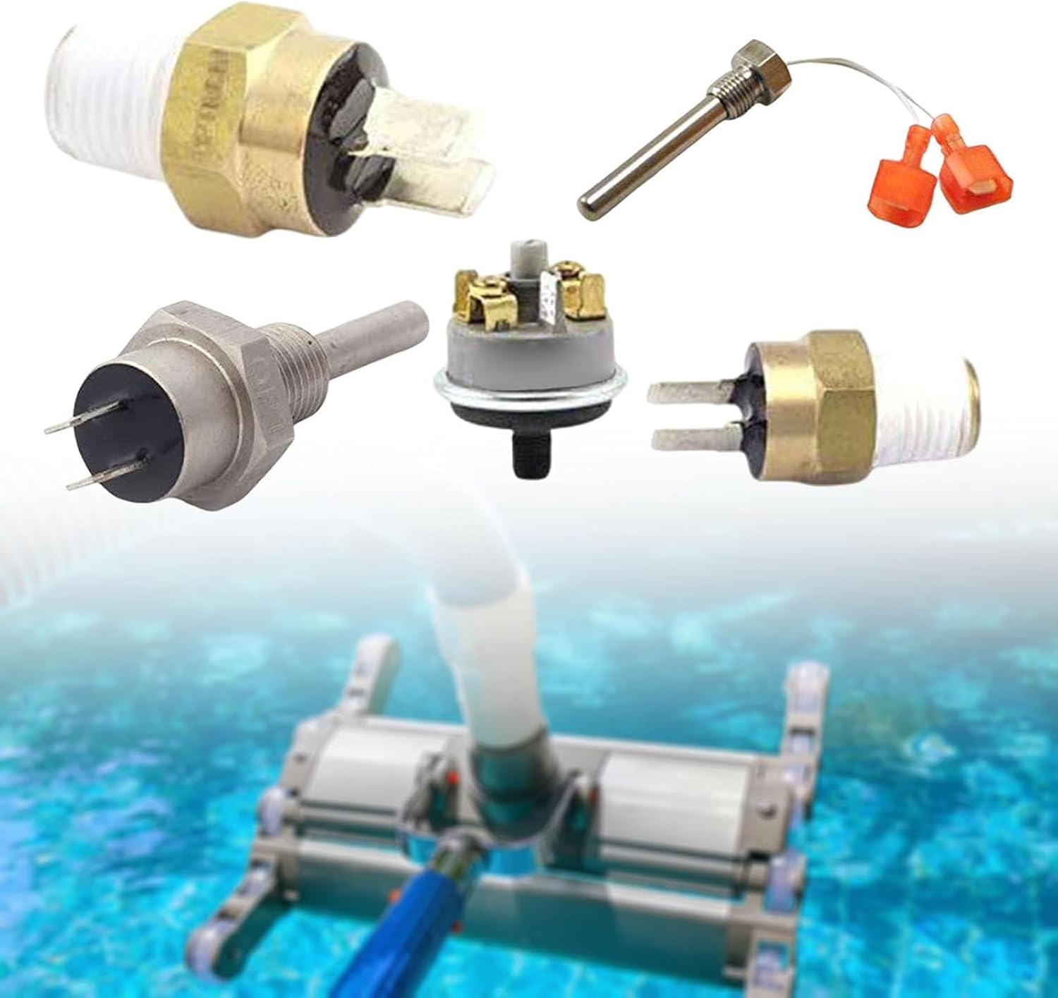 Pool Accessory Heater Sensors Set Stack Flue Sensors Thermistor High Limit Switchs Suitable for Efficient Heating Contro