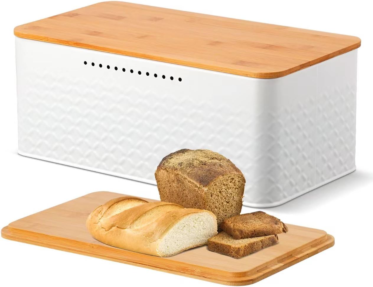 Joseph Joseph Melamine Bread Bin White Amazon.co.uk Home & Kitchen