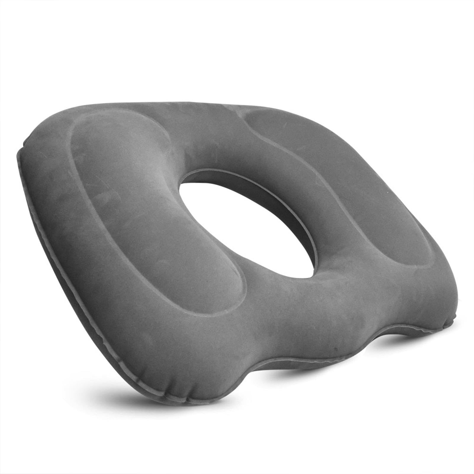 Inflatable Donut Pillow, Hemorrhoid Pillow for Tailbone Pain, Adjustable Inflatable Seat Cushion for Low Back Pain,Hemorrhoids,Sciatica,Bedsores, Postpartum Pregnancy, Car Seat, Airplane (Gray)