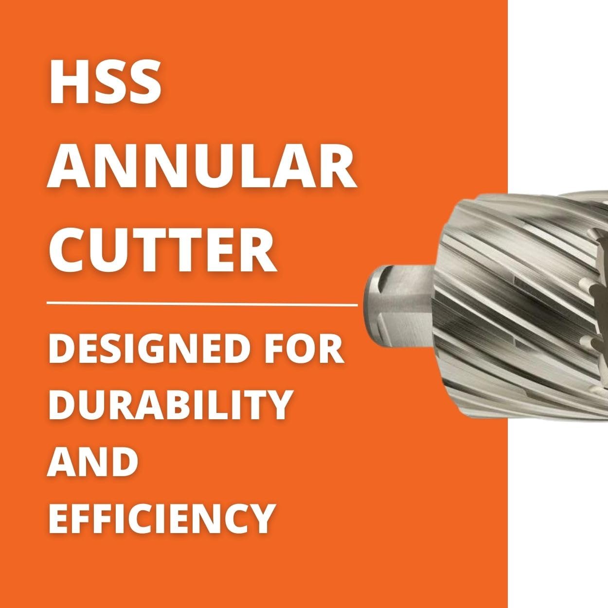Slugger by Fein HSS Annular Cutter with Pilot Pin for Precision Drilling - High-Durability Steel, 1" Cutting Depth, 1-13/16" Bore Diameter, 3/4" Straight Shank - 63134460041