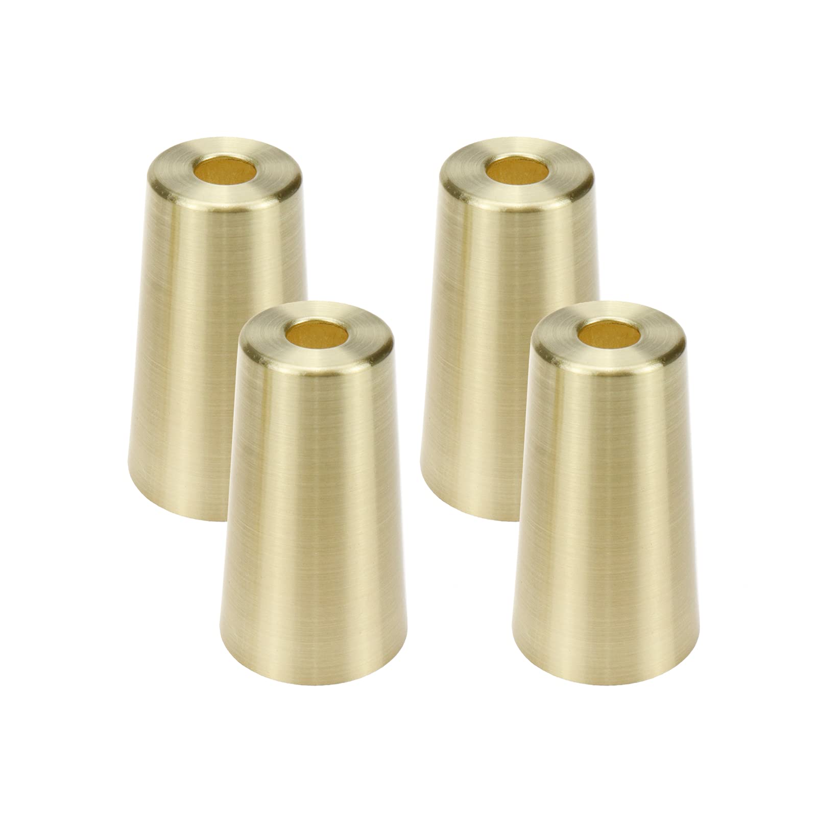 Savagrow 4pcs Gold Furniture Feet Cover 2.36" Heigth Round Metal Table Chair Sofa Feet Cover Cap