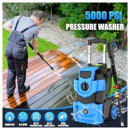 5000 PSI Electric Pressure Washer for Home