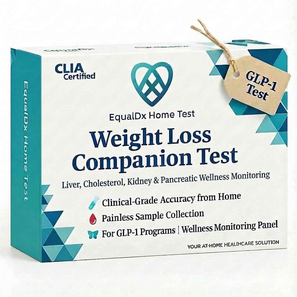 GLP-1 Weight Loss Companion Test – Painless At-Home Sample Collection | Cholesterol, Liver, Kidney Function & Pancreatic Wellness Monitoring | Extra Awareness in GLP-1 Programs | Lab Certified Results