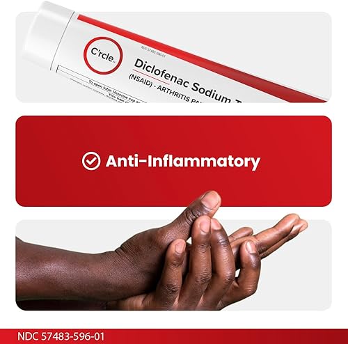 Miniatura 3 de C'rcle Gel de sodio de diclofenaco 1% 5.29 oz eficaz para aliviar el dolor de artritis  Gel antiinflamatorio con prescripción fuerte  Crema de