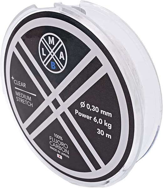 Fluorocarbon Vorfach LMAB 100 Pro Made in Japan, Vorfach-Schnur, Angel-Schnur für Hecht, Zander & Barsch, von 0,15 bis 1mm erhältlich, in 30 m und 20 m, Zanderangeln - 3