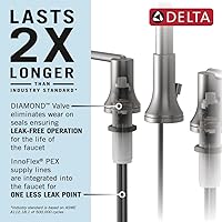 Vista 5 de Delta Faucet Cassidy Pull Down Bathroom Faucet, Brushed Nickel Widespread Bathroom Faucet 3 Hole, Bathroom Sink Faucet with Magnetic Docking