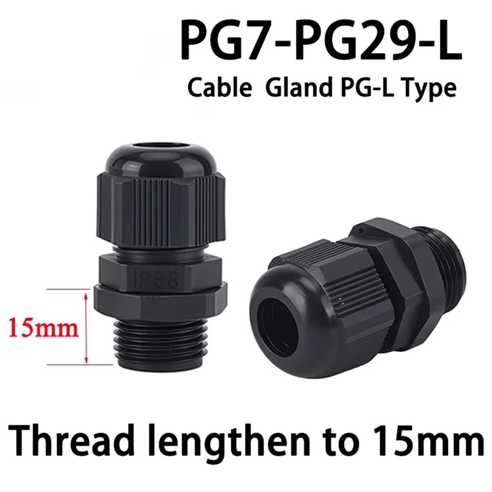 Lot de 100 presse-étoupes en nylon PG7-PG25 étanches IP68