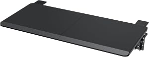 Ergonomics Desk Extender Tray, 25.6"x11.4" Large Size Foldable Keyboard Tray Platform Clamp On, Armrest Support for Home and Office, Black