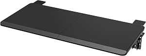 ETHU Ergonomics Desk Extender Tray, Large-Size Foldable Keyboard Tray Clamp On, Table Mount Desk Extender Shelf Armrest Support for Desk (Black)