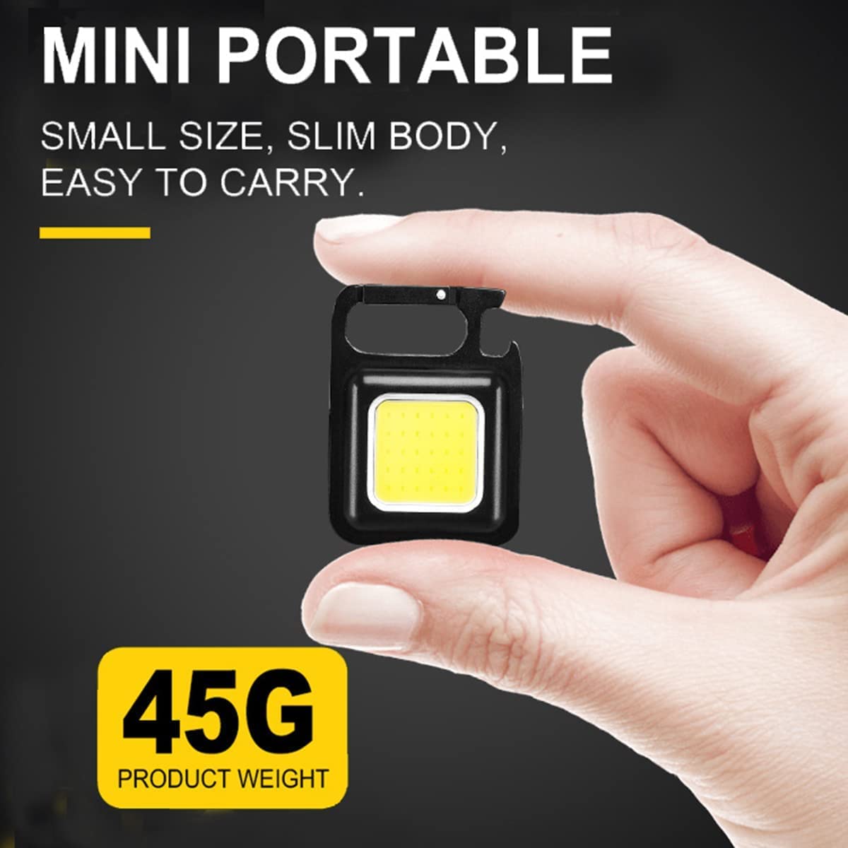 LEVADA PLUS Mini COB Schlüsselanhängerlampe – USB-C, Magnetisch, 800 Lumen, Notlicht Mit Flaschenöffner