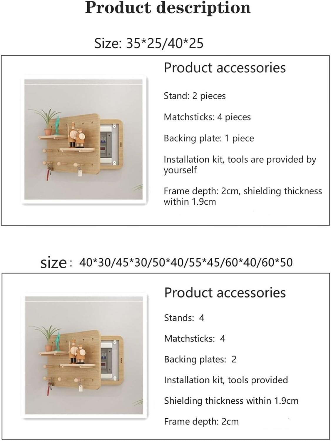Zählerschrank Verkleidung Aus Holz Dekorative Abdeckung Für Stromzählerbox Und Sicherungskasten Stromkasten Abdeckung Zum Verstecken Hässlicher Für Wohnzimmer, Esszimmer Flure A,55 * 45CM
