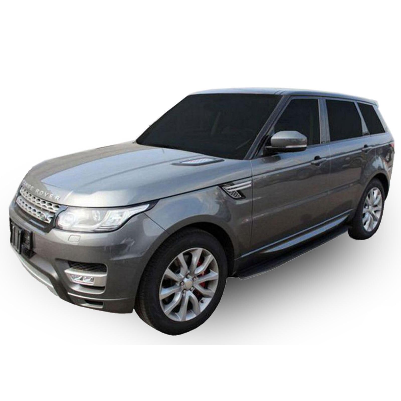 J&J AUTOMOTIVE Pedane Laterali per Land Rover Range Sport 2012-2023, Sottoporta Minigonne in Alluminio e Plastica ABS, Set Completo con Materiale di Montaggio Incluso