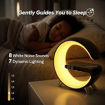 5 in 1 LED Table Lamp with Wireless Charging Bluetooth Speaker