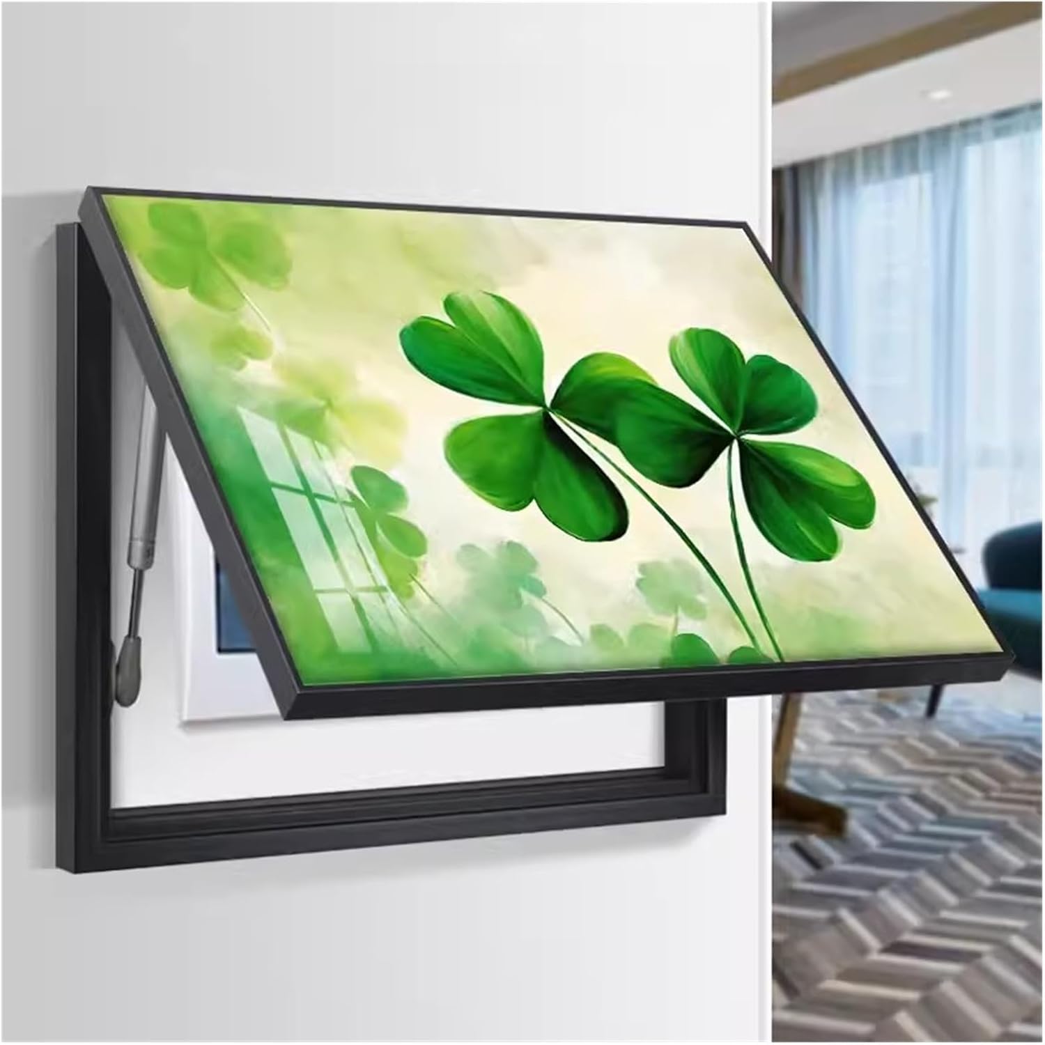 Boîtier de Compteur électrique décoratif, Couvercle de Protection pour Interrupteur d'alimentation, Fixation Murale, Panneau électrique, Peinture décorative pour la Maison, A, 70 x 50 cm