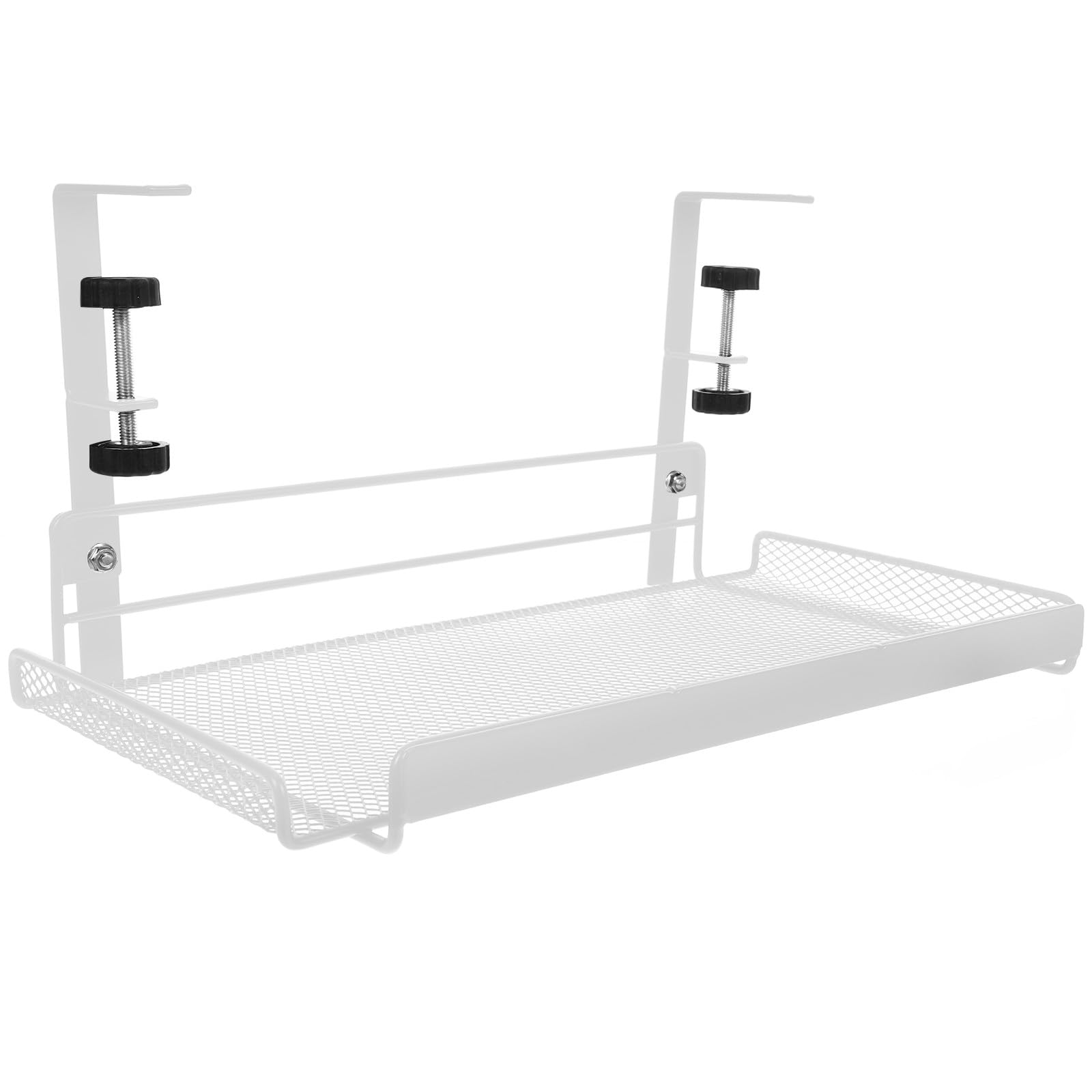 YARNOW Cestino Soluzione di Stoccaggio Pratica Design Regolabile Stili multipli Portaoggetti in Ferro Bianco e Installazione Rapida Stili multipli Sotto Scrivania per Ufficio e Soggiorno