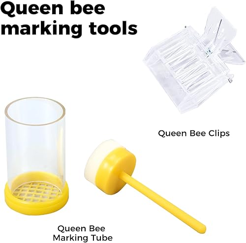 Miniatura 5 de POLLIBEE 22 herramientas de apicultura, kit de inicio de colmenas de abeja, suministros de apicultura, equipo con ahumador de abejas para