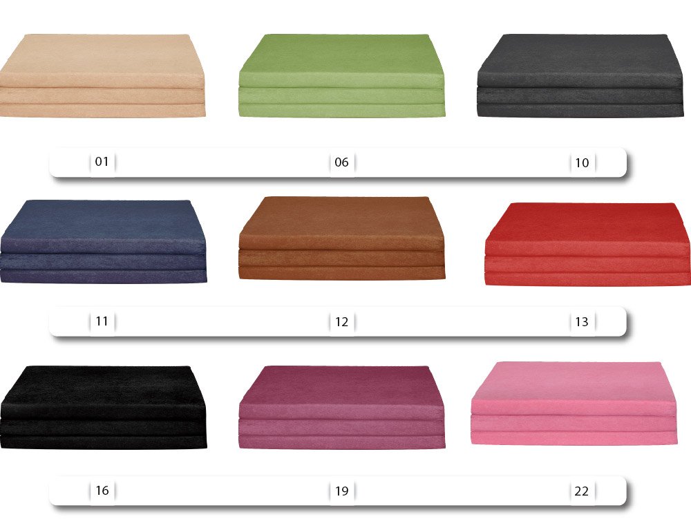 FORTISLINE Matelas d'appoint Pliant 2 Places lit d'appoint lit d'invité futon Pouf 195x120x8 cm Couleur Rose
