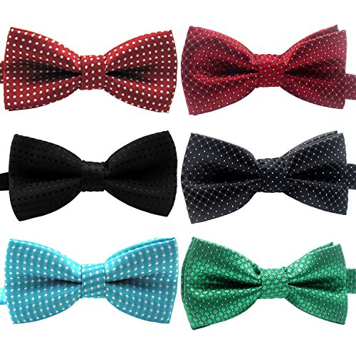 YOY Handcrafted Adorable Pet Bow Ties - 6-Pack Adjustable Neck Tie 10