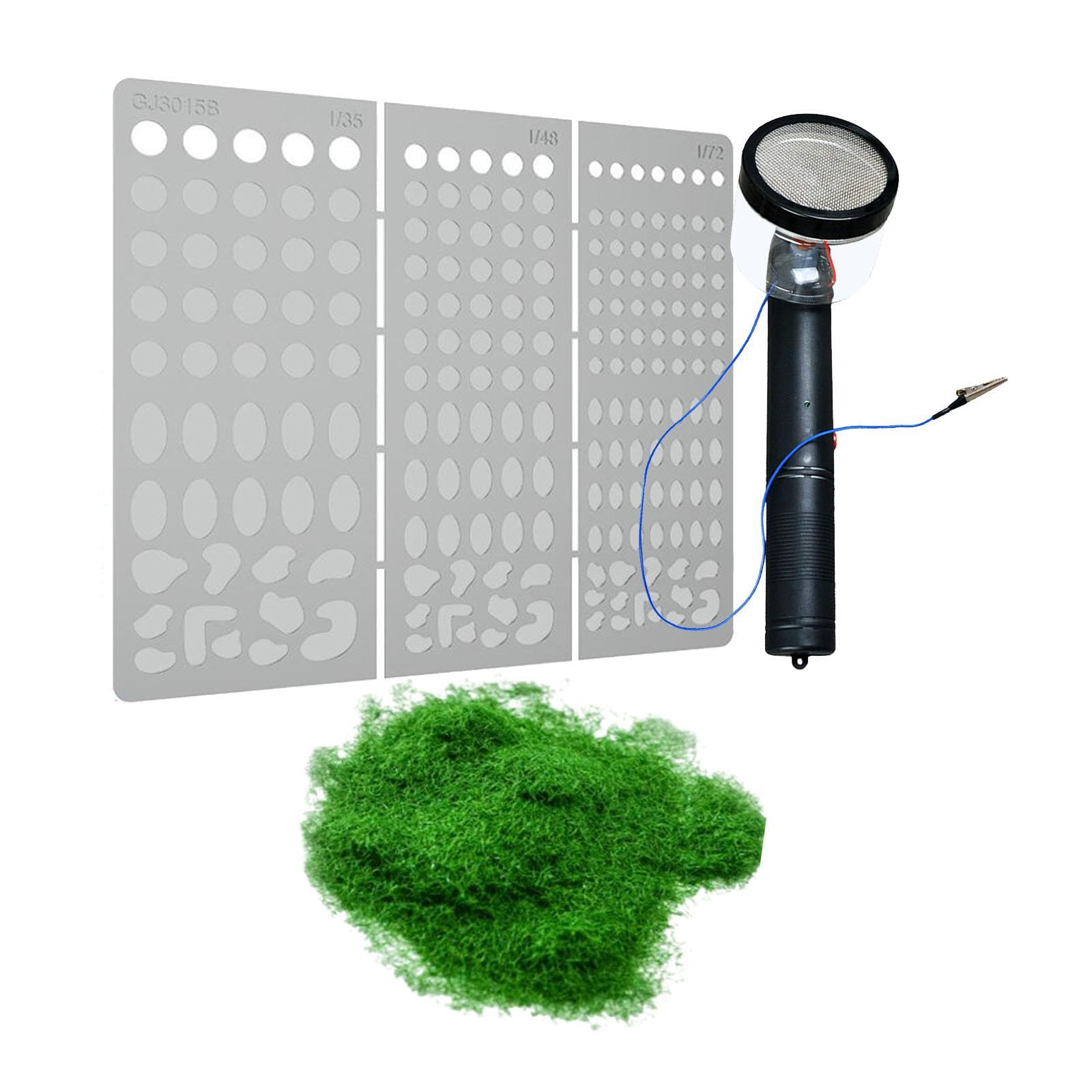 Kit Applicateur Herbe Statique Esyogen – 5000V – Pour Maquettes Et Tables De Sable – 2 Piles AA