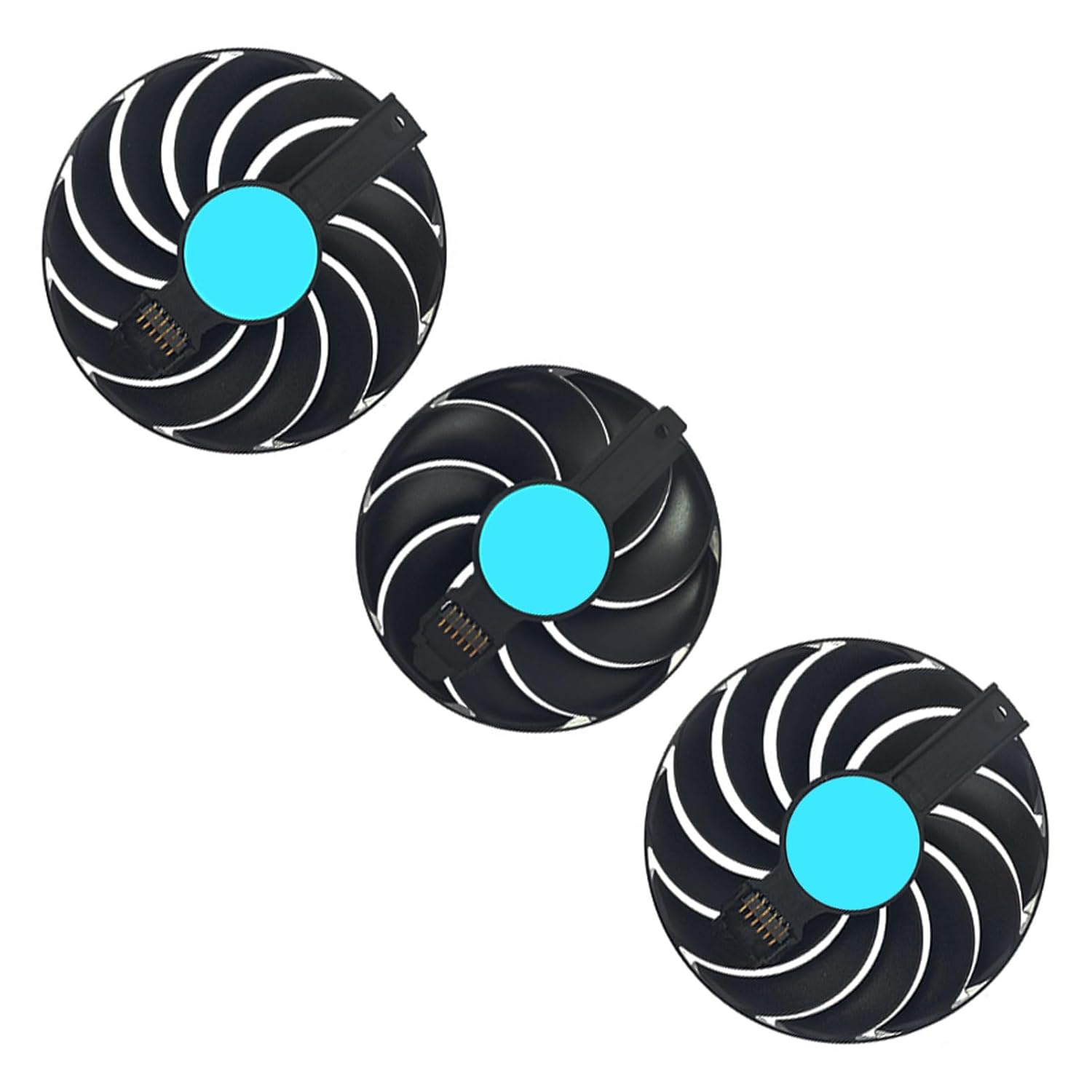 FDC10U12D9-C 95mm 12V 0.45A 6 Pin Graphics Card Cooling Fan Replacement for Sapphire Nitro+ Radeon RX 6700XT 6800 6800XT 6900XT Gaming Video Card Cooler Fans (3PC)