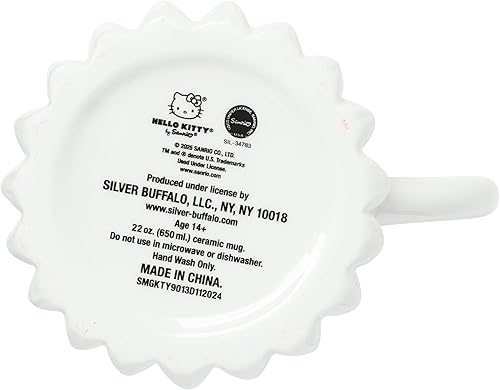 Miniatura 295 de Silver Buffalo Sanrio Hello Kitty and Friends Pompompurin - Taza de cerámica esculpida en 3D, 20 onzas