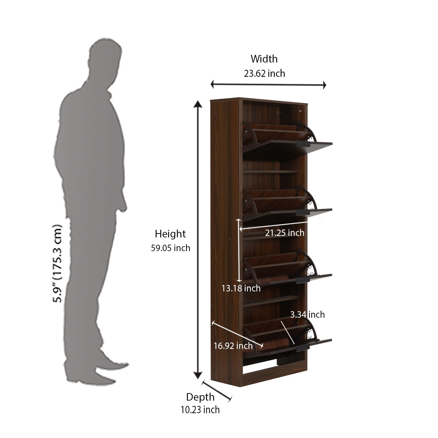 1 2 3 4 WOOD SHELF WALNUT 4点セット 新品