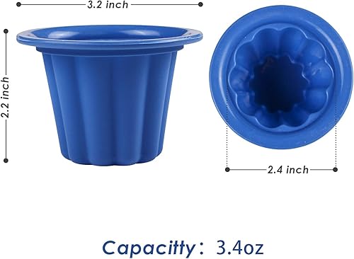 Miniatura 4 de Webake Jello Shot Cups de silicona Popover Pan Pudín para hornear tazas antiadherentes muffins Cupcake Liner 12 unidades
