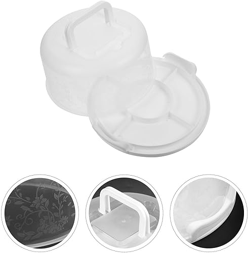 Miniatura 8 de Luxshiny Caja de pastel reutilizable portátil hermética para almacenamiento y transporte para panaderías, hogares y eventos al aire libre, diseño