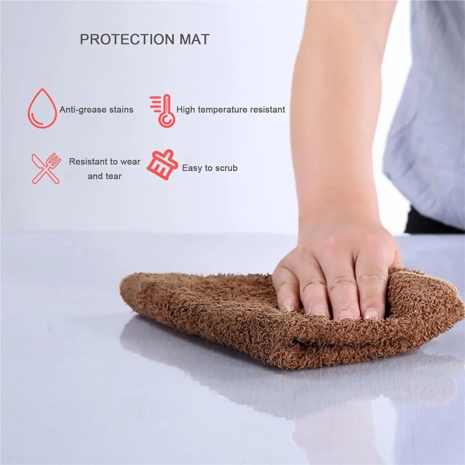 Copri Tavolo PVC Trasparente Copritavolo trasparente, copritavolo rettangolare in plastica, in PVC, tappetino protettivo for scrivania da cucina(100cmx120cm)