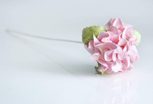 Miniatura 3 de Flor de papel de morera de hortensia rosa con difusor de caña para el hogar Fragancia Aroma Aceite por Plawanature