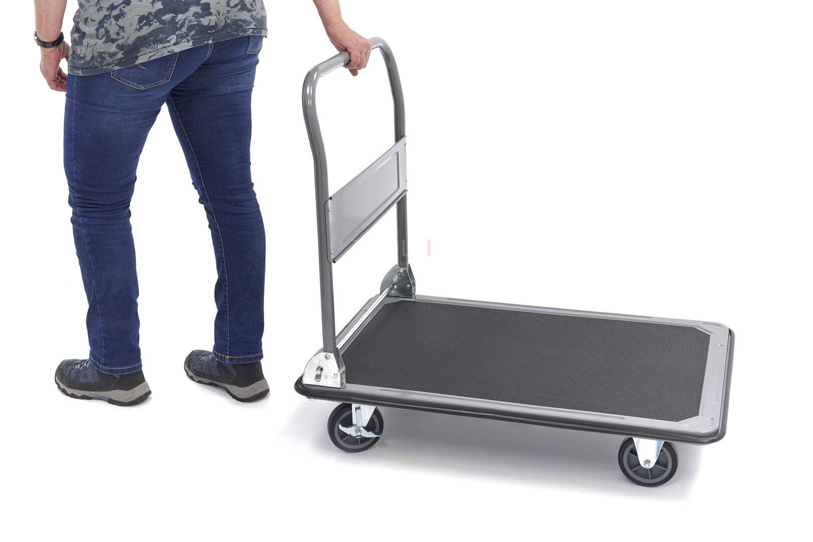 Carrello di trasporto pieghevole HBM 350 kg, carrello di trasporto con freno