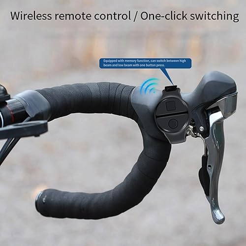 Miniatura 8 de Extreme Bright Cycle Frontlight Remote Change Water 1600LM Beam Night Cycling Warning Light Wide Beam Cycle Light