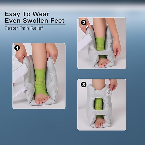 Miniatura 5 de Cojín protector de talón para aliviar la presión de llagas y úlceras, almohada ajustable para pies para pacientes postrados en cama, almohada de