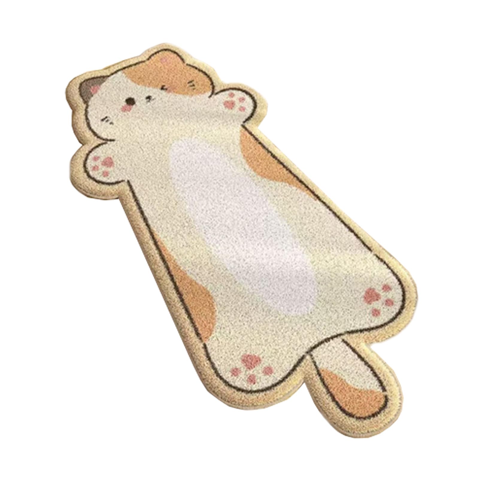 OADAA Cat Tufted Rug - 40X120cm, Cat Shaped Rug, Irregular Shaped Rugs, Washable Absorbent Non-Slip Fun Animal-shaped Cartoon Room Floor Mat, Soft Bedside Rugs for Bedroom, Cats Doormat (Style G) — image 1